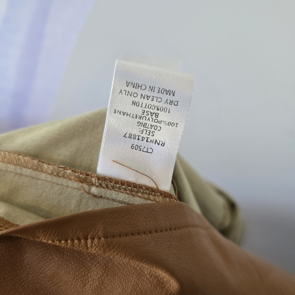 TCEC | Large | Camel Faux Leather Top - Picture 8 of 11